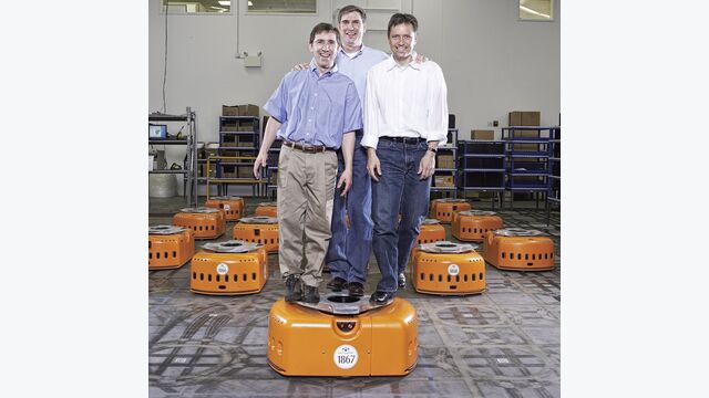 Die Kiva-Gründer Peter Wurman, Mick Mountz, Raffello D'Andrea (v.l.)