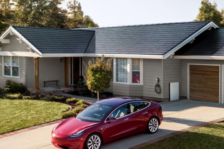Solar Dach Tesla Energie