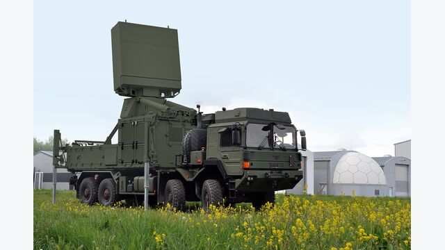 das Luftverteidigungsradar TRML-4D.