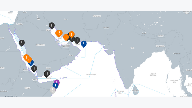 Das Maritime Security Center Indian Ocean MSCIO zeigt die Risiken für die Schifffahrtsindustrie in dieser Region.