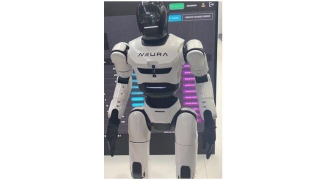 Der humanoide Roboter 4NE1 von Neura Robotics auf der Logimat