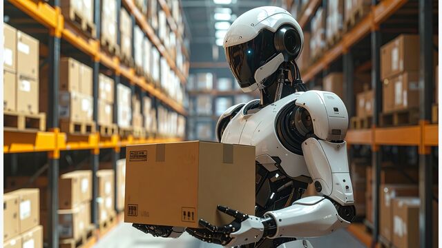 robot, humanoid, artificial intelligence, warehouse, logistics, automation, future, ai, delivery, technology, cybernetic, packaging, factory, industry, smart robot, machine learning, transport, futuristic, storage, supply chain