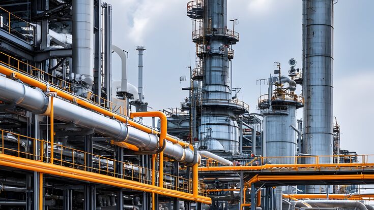 industry, refinery, factory, oil, plant, industrial, gas, chemical, pollution, power, chimney, energy, tower, fuel, pipe, petrochemical, smoke, environment, sky, production, technology, pipeline, electricity, steam, manufacturing
