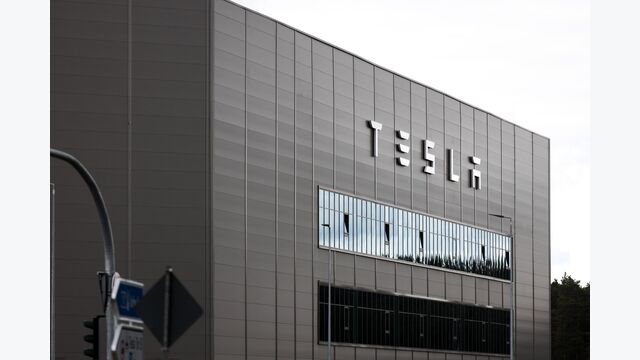 grünheide, berlin, germany - 08 08 2023: the german tesla gigafactory Berlin Brandenburg