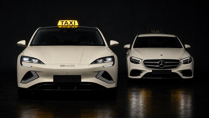 BYD und Mercedes als Taxi