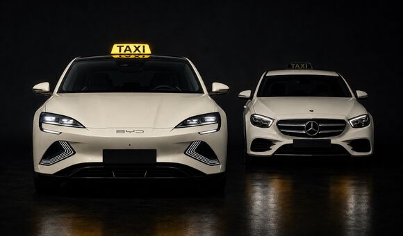 BYD und Mercedes als Taxi