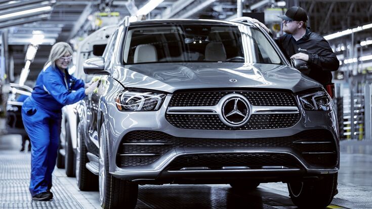 Produktion eines Mercedes in den USA