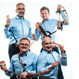 Thomas Janc, Director Production & Technology (links oben), Peter Spalt, Director Logistics (rechts oben), Philipp Enzenhofer, Head of Logistics Rankweil (links unten), sowie Ralph Wittmann, Head of Production Rankweil (rechts unten), alle Hirschmann Automotive