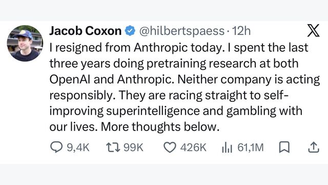 Jacob Coxon Anthropic Tweet