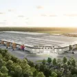 Visualisierung einer möglichen Erweiterung der Tesla-Gigafabrik bei Berlin