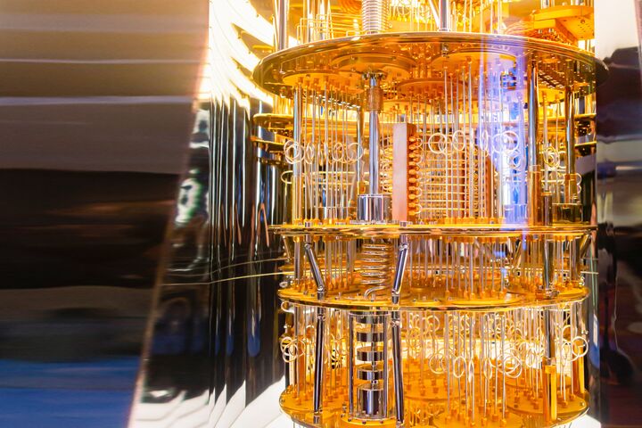 LAS VEGAS, NEVADA - JANUARY 7, 2020: IBM Q System One Quantum Computer at the Consumer Electronic Show CES 2020