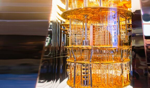 LAS VEGAS, NEVADA - JANUARY 7, 2020: IBM Q System One Quantum Computer at the Consumer Electronic Show CES 2020