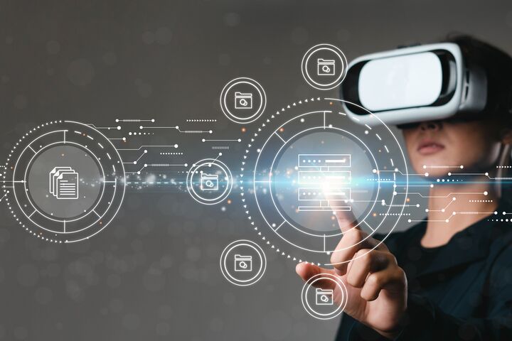 Virtual Reality und Augmented Reality durch Brille, Wearables